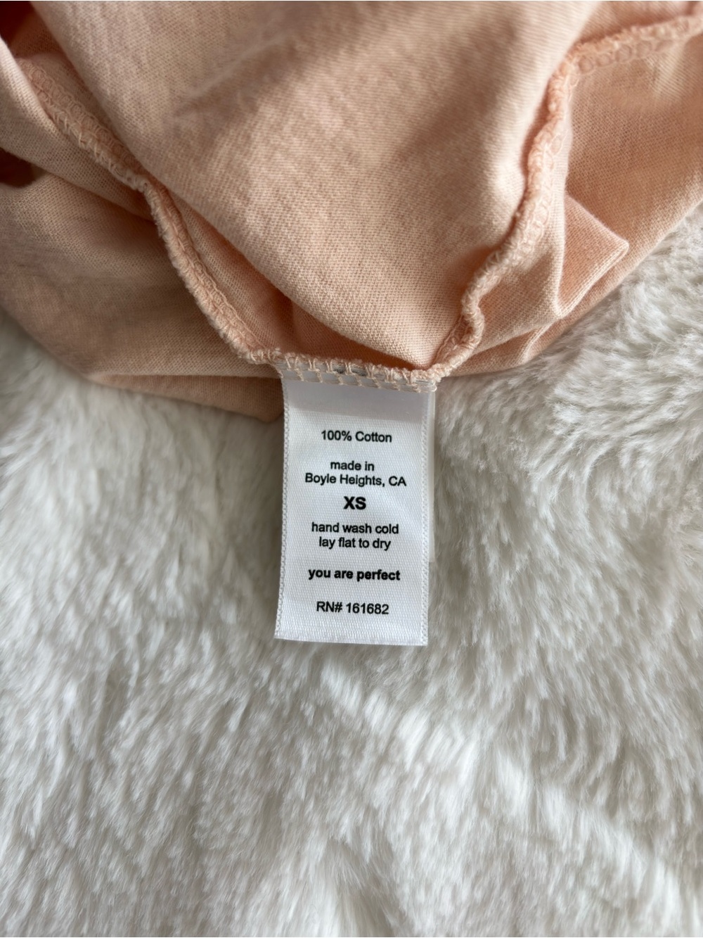 PerfectWhiteTee Harley Tee in Peaches and Cream T68 Size XS Casual Boxy Cotton - Picture 7 of 10
